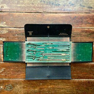 Vintage Schoenner Drafting Set Germany Mechanical Engineering Drawing Equipment